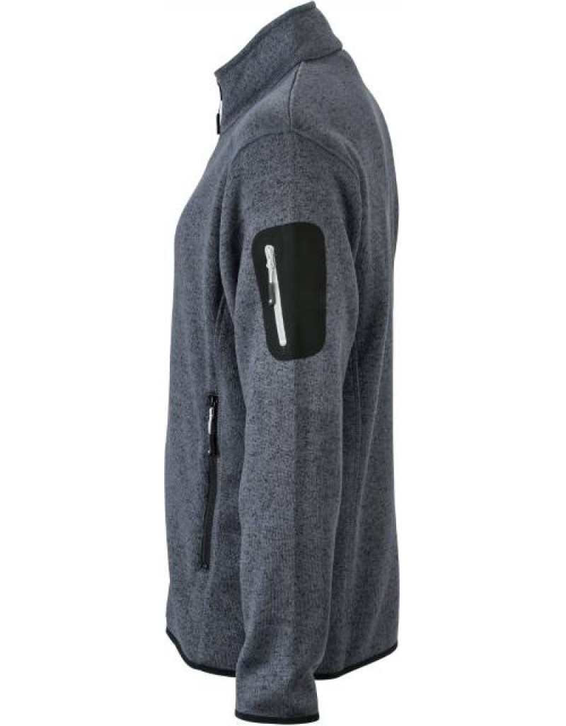 Jachetă tricotată din fleece pentru bărbați